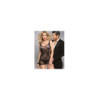 Robe sexy libertine noire en dentelle côtés ajourés 